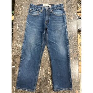 Levis 505 Regular Fit Jeans Blue Denim Straight Leg W31 L30 Womens Medium Wash